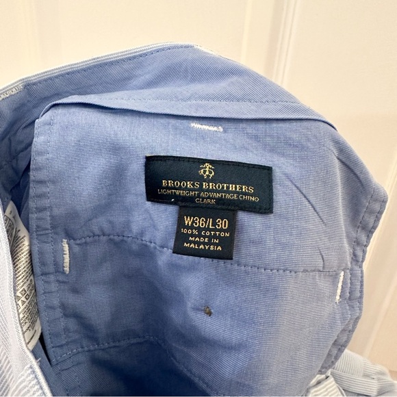 Brooks Brothers Clark Fit Lightweight Advantage Seersucker Cotton Chino Pants - Picture 9 of 11